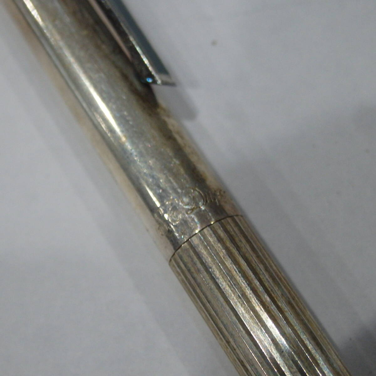 1円スタート激レア S.T.Dupont デュポン クラシック ツイスト式 シルバー ボールペン 筆記用具 30600 11-2_画像3