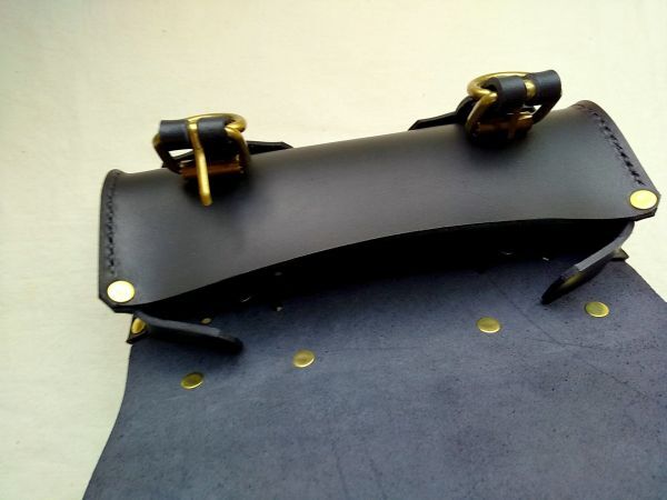2.6mm толщина Himeji производство матовый черный гладкая кожа сумка для инструментов G( есть перевод 