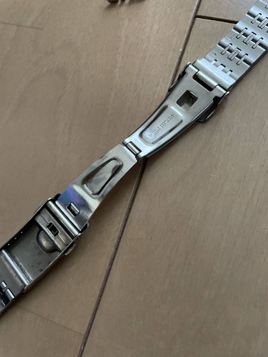 中古 メンズ男性 SEIKO セイコー クオーツ式腕時計用ステンレスベルト 7T32-7G50 長さ14cm 幅20mm腕時計バンド の画像4