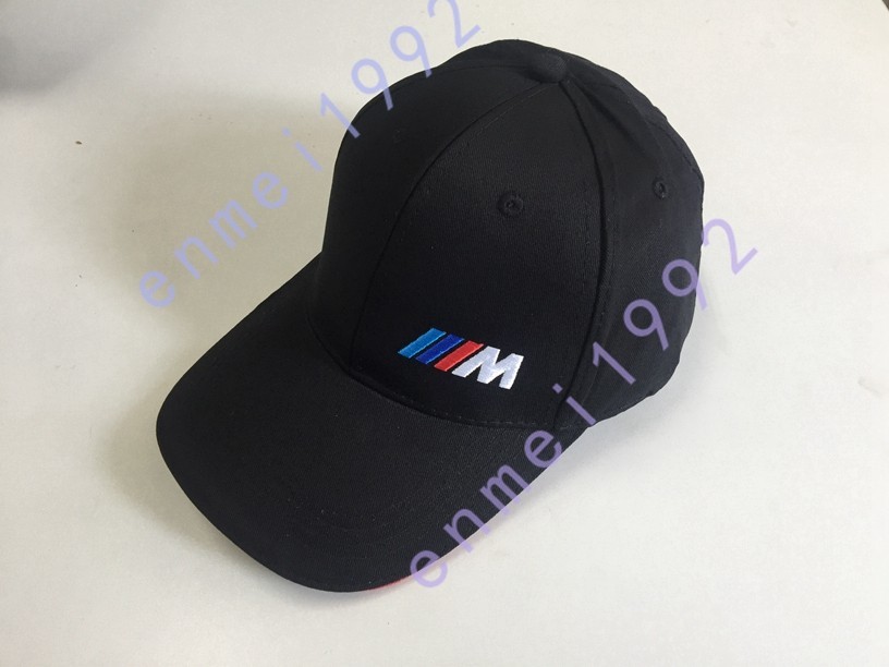 BMW///M用★スポーツ コットンツイル 帽子 自動車 刺繍ロゴ付き フリーサイズ ブラック CAP 野球帽 調節可能 新品未使用の画像1