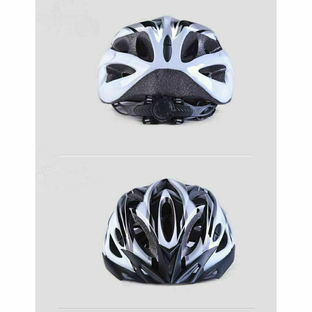 自転車ヘルメット　大人用　軽い　黒白　フリーサイズ_画像3