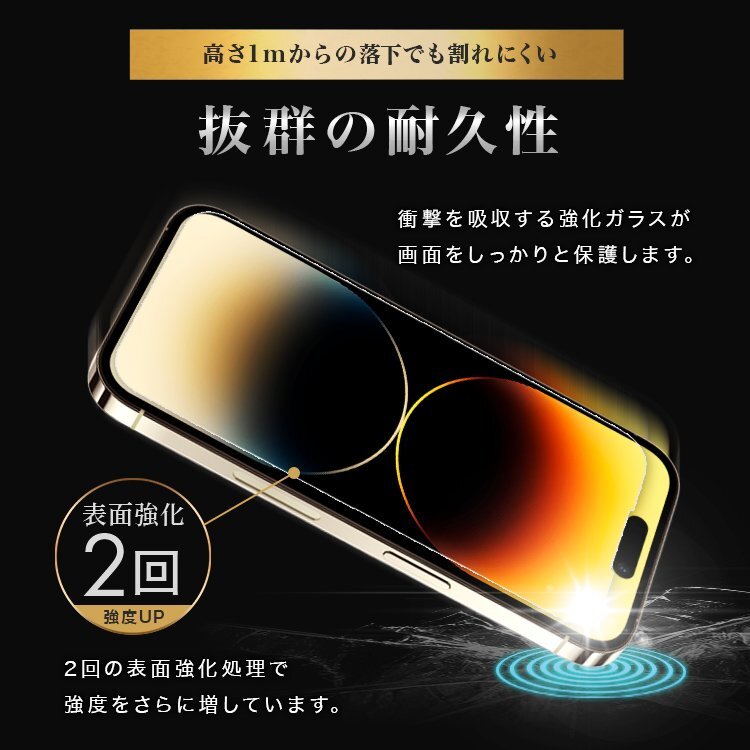 【送料無料】iPhone 保護フィルム 液晶保護フィルム iPhone14 pro max Plus 13 他 ガラスフィルム 硬度9H 強化ガラス 指紋防止 高透明_画像4