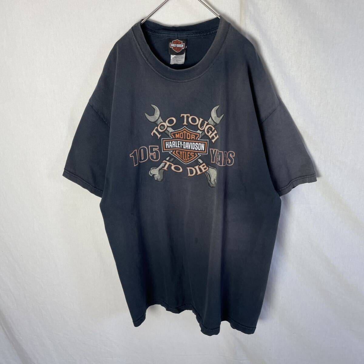 アメリカ製　HARLEY-DAVIDSON 半袖プリントTシャツ　古着　XLサイズ　ブラック_画像4