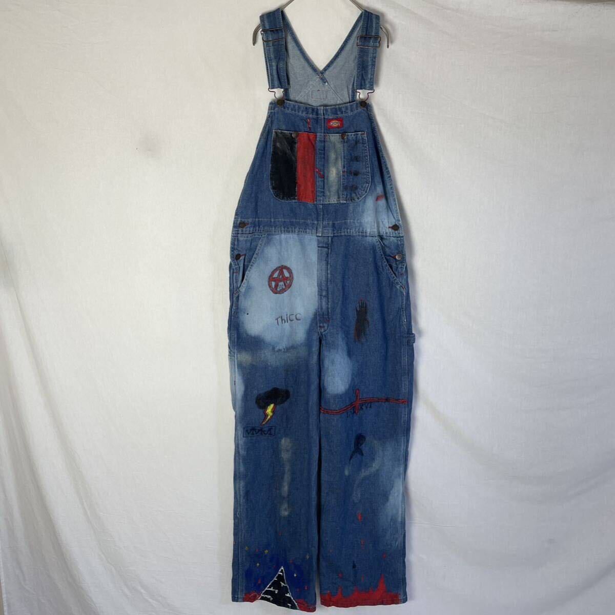  Dickies Denim overall old clothes 32×30 WORKWEAR