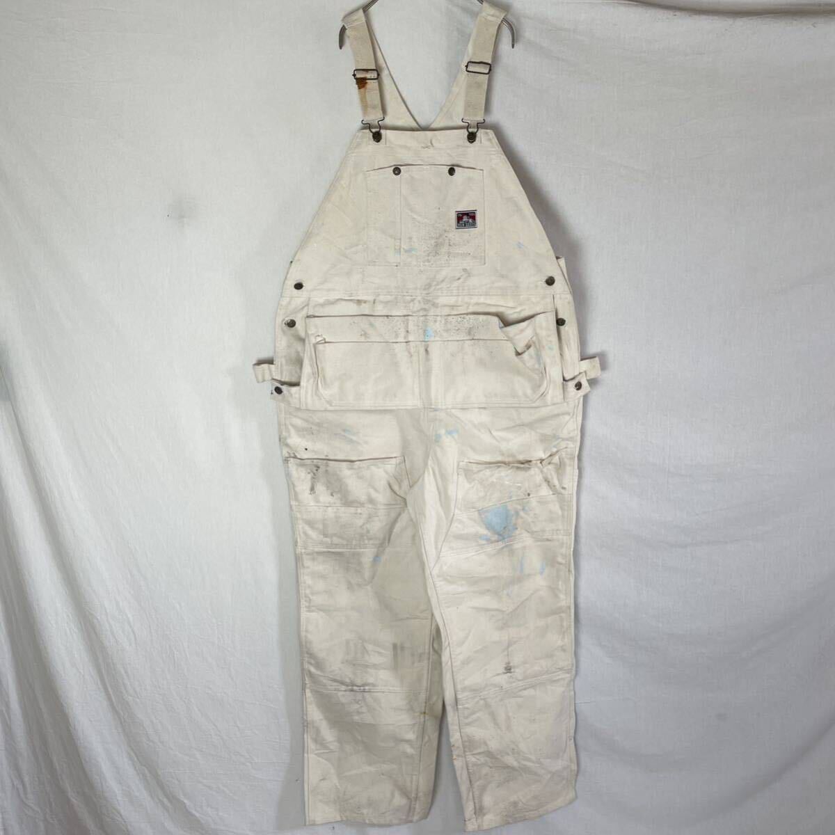  Ben tei screw Duck overall apron attaching old clothes 44 -inch ivory WORKWEAR overall 