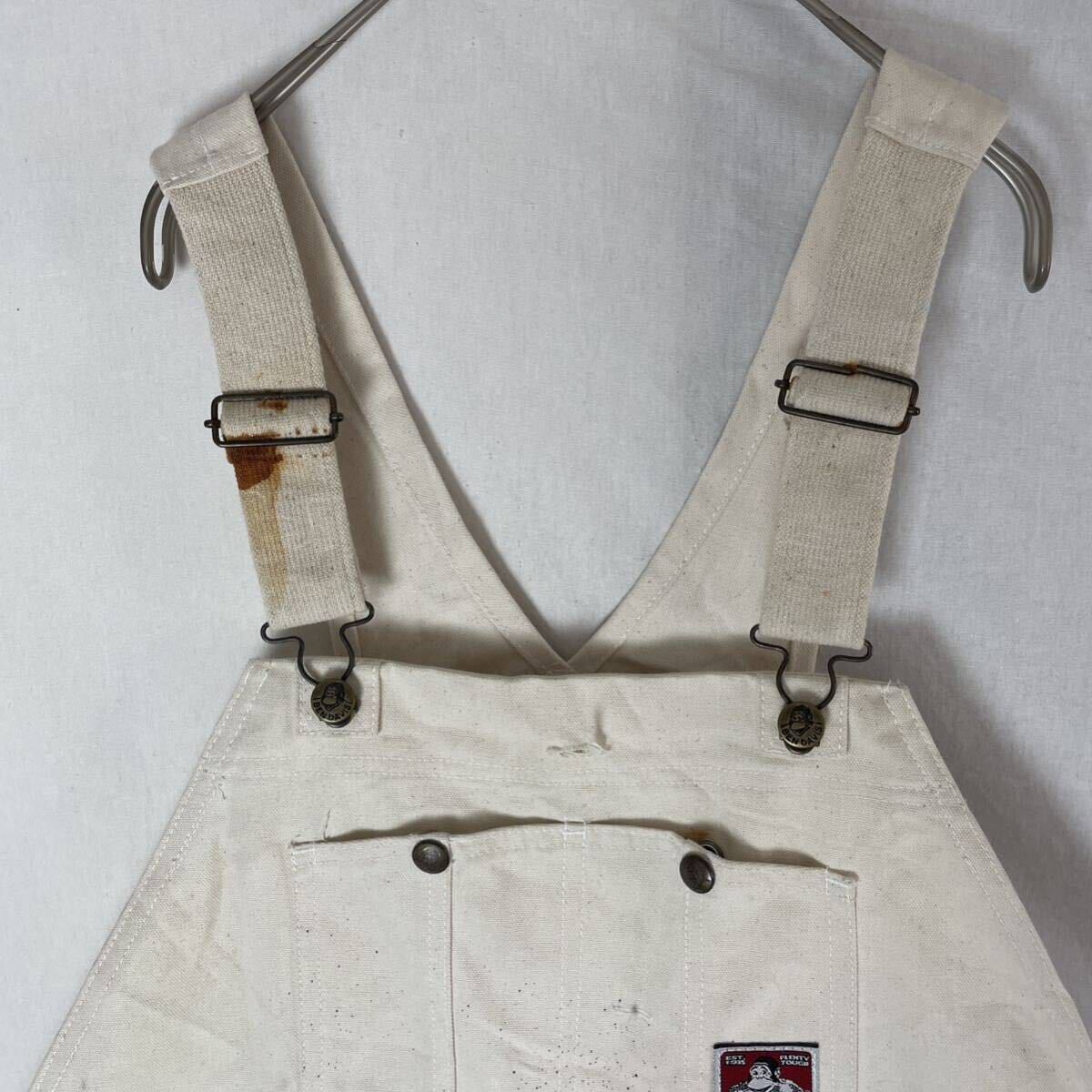  Ben tei screw Duck overall apron attaching old clothes 44 -inch ivory WORKWEAR overall 