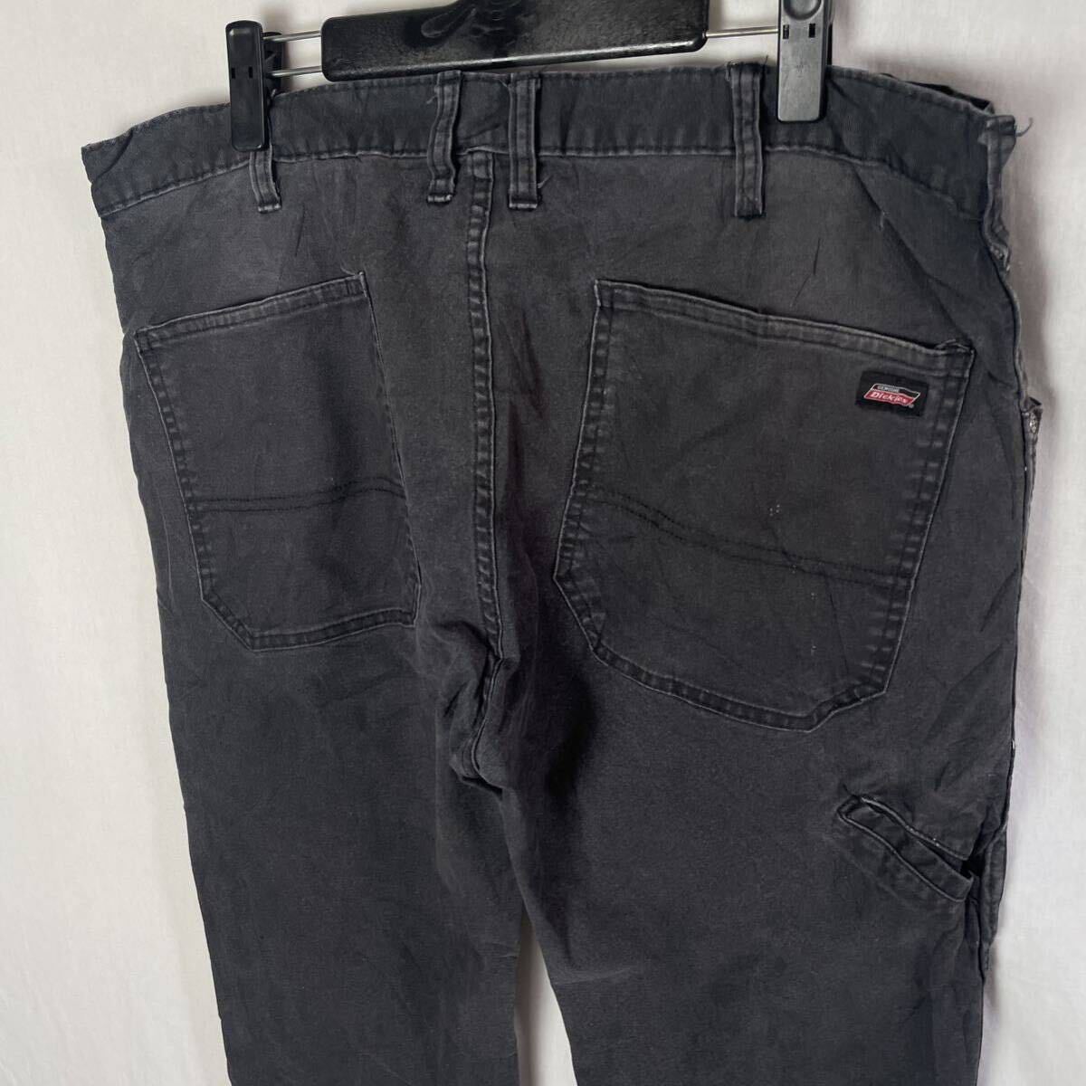 genuine dickies ダックワークパンツ 古着　36×30 ブラック　WORKWEAR_画像2