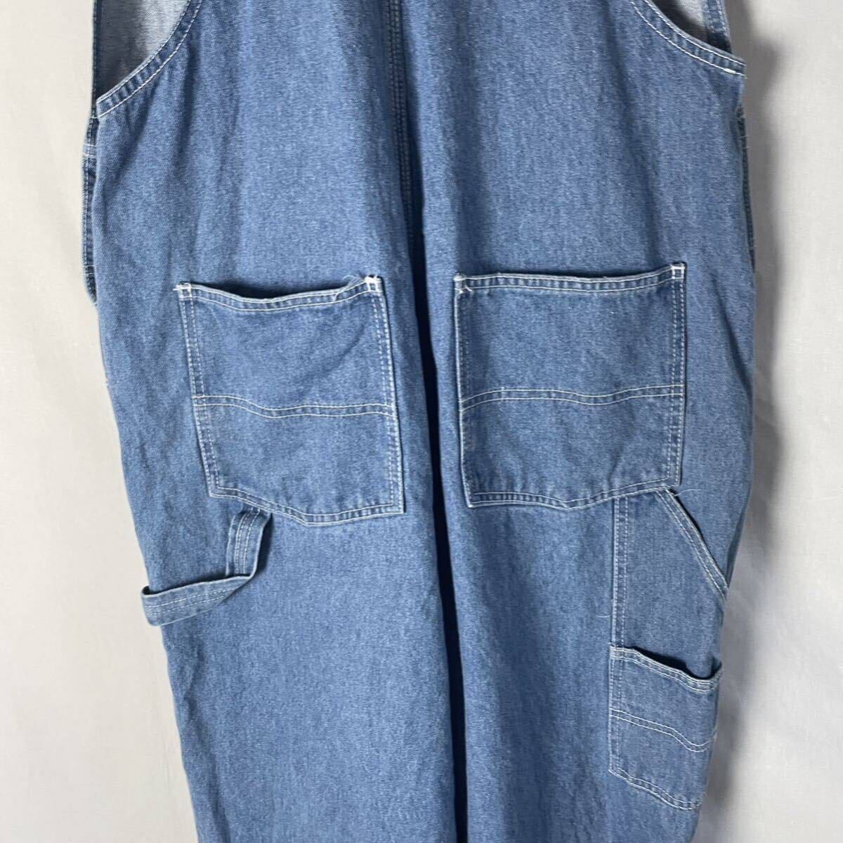 walls Denim overall old clothes 36×32 blue WORKWEAR overall 