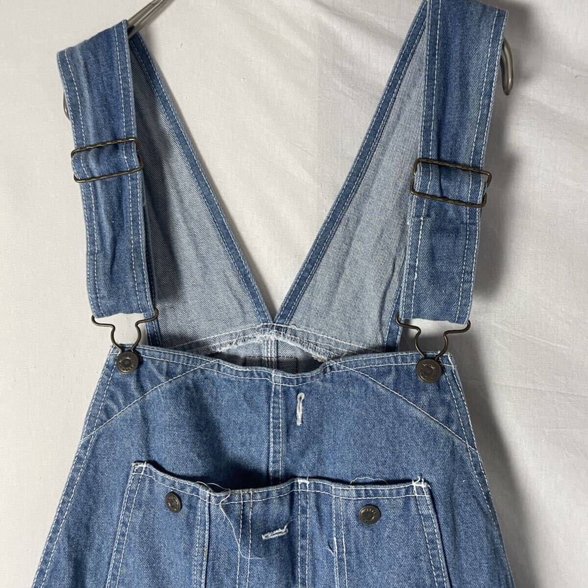walls Denim overall old clothes 36×32 blue WORKWEAR overall 