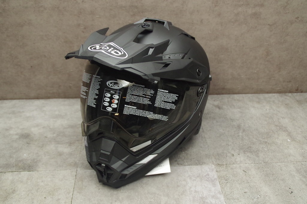 未使用 VOID 開閉式インナーサンバイザー オフロードヘルメット TX-27 Lサイズ(59-60ｃｍ) MATTEBLACK 全排気量対応の画像1