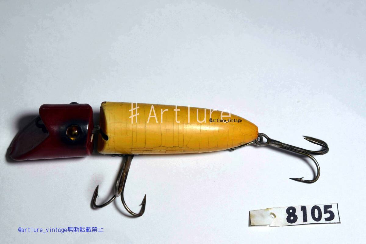 HEDDON ZIG WAG GLASS EYE VINTAGE WOODEN LURE HEDDON （8105-327　）USA MADE #OLDLURE #ARTLURE_VINTAGE ＃ヴィンテージルアー_画像1