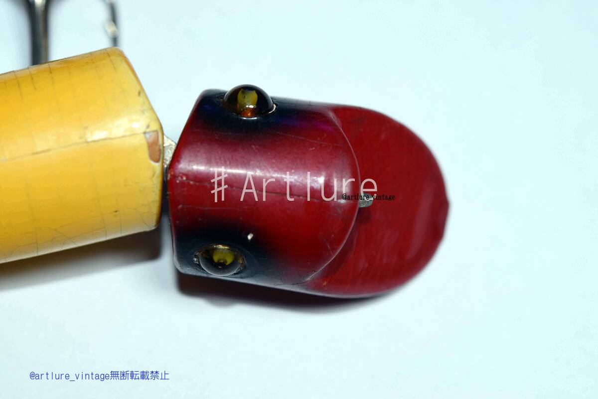 HEDDON ZIG WAG GLASS EYE VINTAGE WOODEN LURE HEDDON (8105 HEDDON ZIG WAG GLASS EYE VINTAGE WOODEN LURE HEDDON (8105