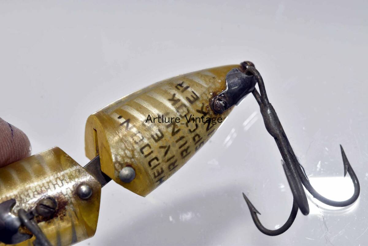 RIVER RUNT SPOOK SINKER JOINTED VINTAGE LURE HEDDON （7416-45）USA MADE #OLDLURE #ARTLURE_VINTAGE ＃ヴィンテージルアー_画像3