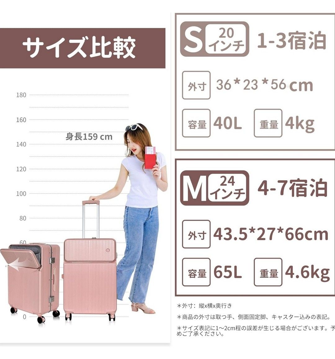 キャリーケース スーツケース 機内持ち込み トップオープン　カップホルダー付き 軽量 大容量 静音 耐衝撃　ストッパー付き