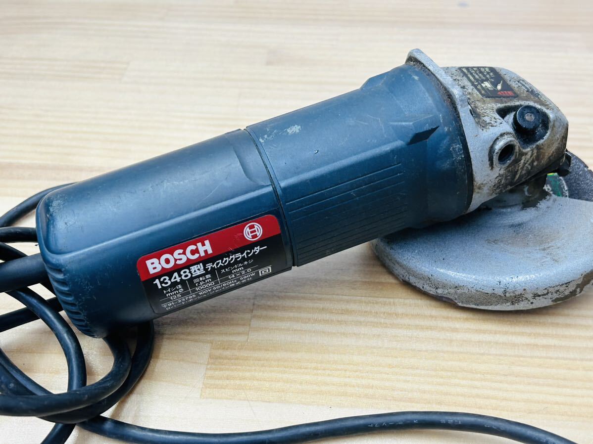 ☆ BOSCH ボッシュ ディスクグラインダー 1348型 125mmφ 14×2.0mm 100V 590W 50-60Hz 電動工具 コード式 SA-0513f100 ☆_画像4