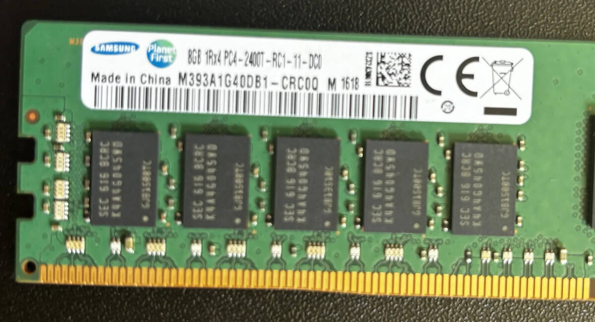 Samsung 8GB DDR4 2400T 一枚 | 1Rx4 PC4-2400T-RC1-11-DC0の画像3