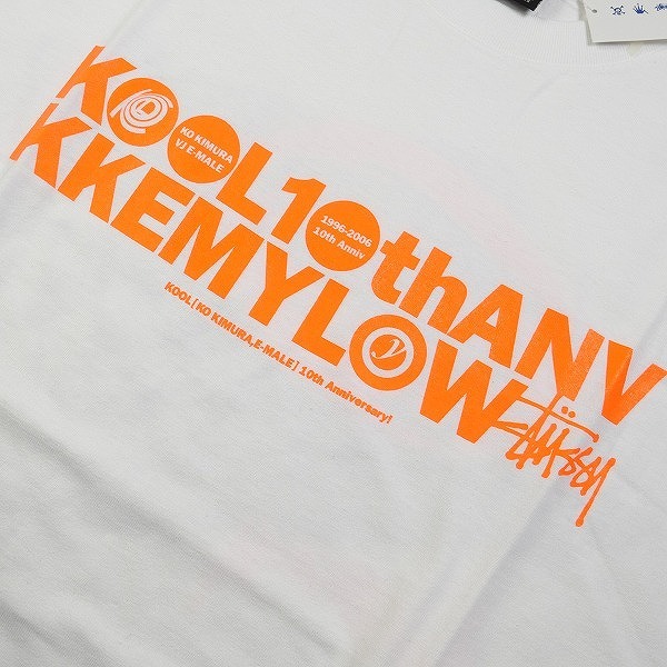 STUSSY ステューシー KOOL KO KIMURA E-MALE 10th Anniversary Tee White Tシャツ 白 Size 【L】 【新古品・未使用品】 20794187_画像7