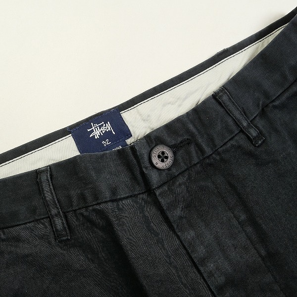 STUSSY ステューシー Washed Chino Pants Black チノパンツ 黒 Size 【W32】 【新古品・未使用品】 20795475_画像4