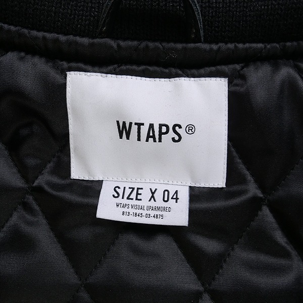 WTAPS ダブルタップス 22AW VARSITY / JACKET. WOOL. MELTON. TOON! BLACK スタジャン 黒 Size 【XL】 【新古品・未使用品】 20795529_画像5