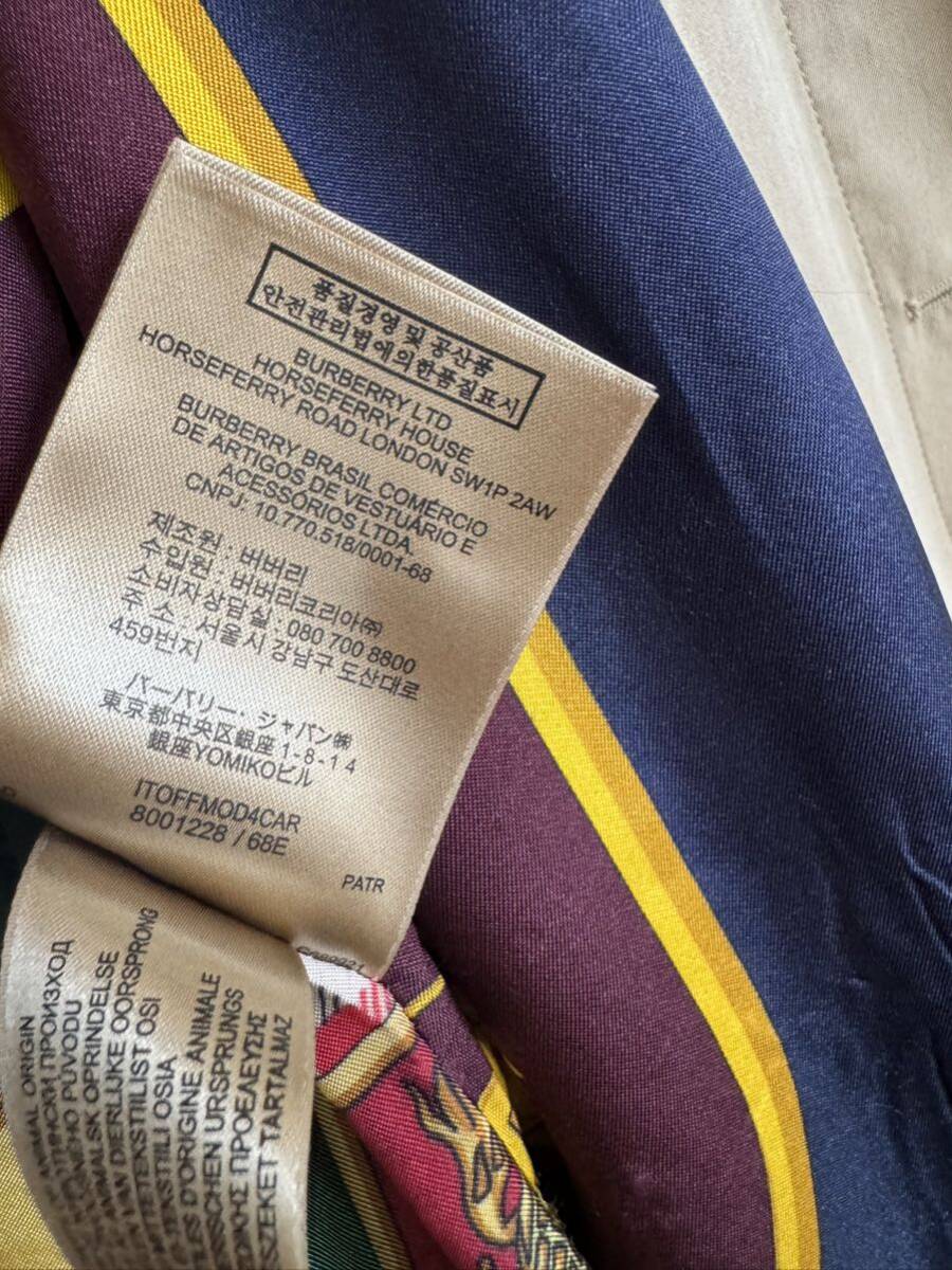 BURBERRY バーバリーロンドン バーバリーステンカラーコート スカーフ柄の画像7