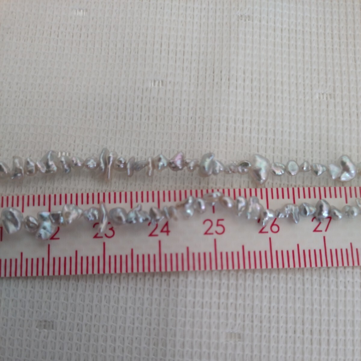 嬉し楽SV アコヤ真珠のケシのネックレス 3-7㍉　41㌢　けし　Keshi _画像3
