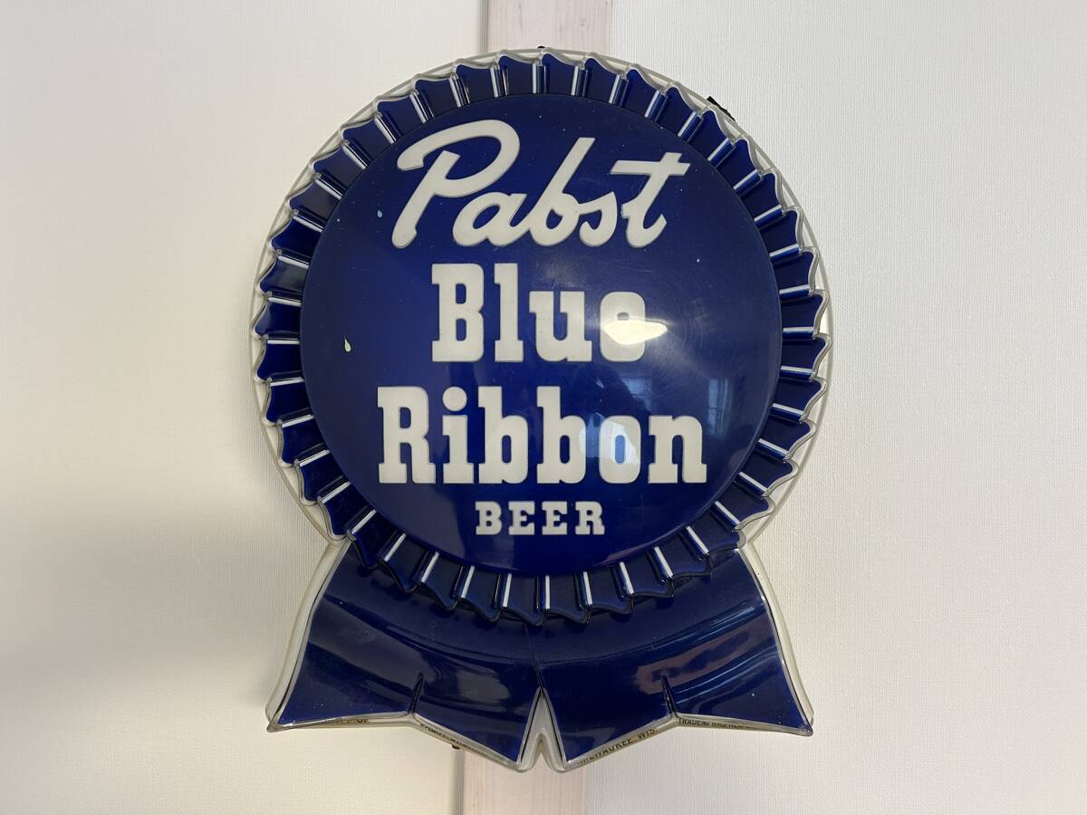 作動OK 極希少 60's パブスト 照明 LED付き Pabst Blue Ribbon ライト Budweiserランプ ビンテージ アメリカン テンダーロイン_画像10
