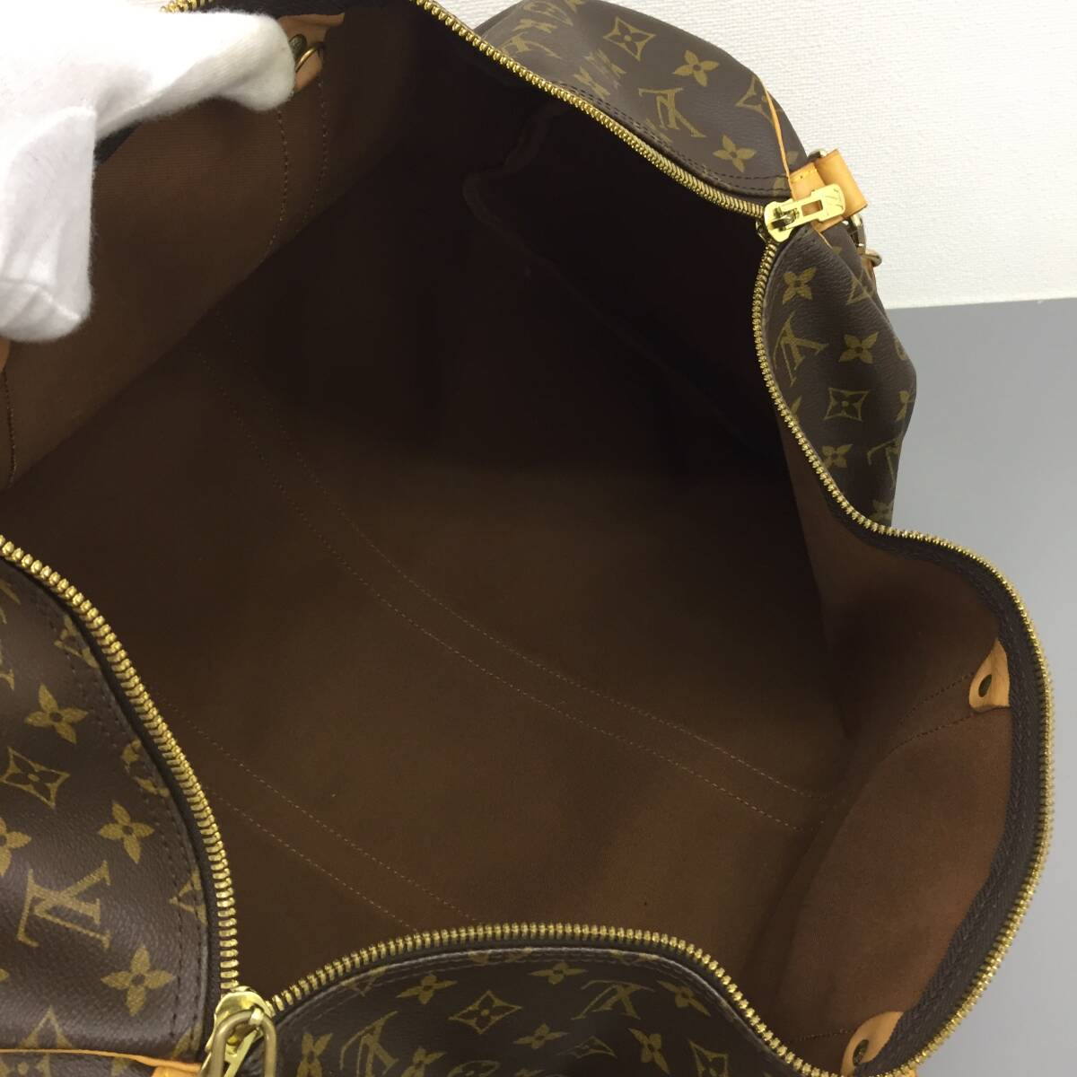 【美品】Louis Vuitton ルイヴィトン モノグラム キーポル バンドリエール55 ボストンバッグの画像4