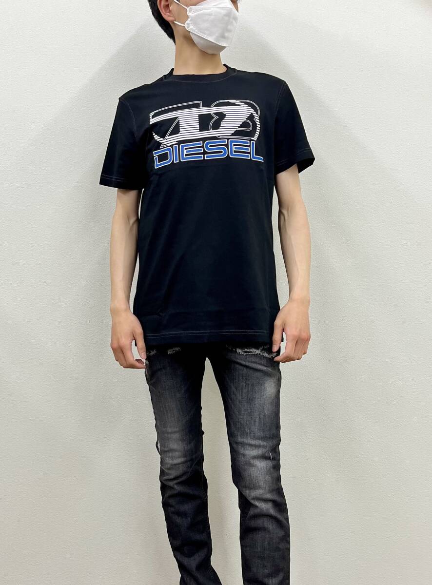 ディーゼル　Tシャツ 12B24　Lサイズ　ブラック　新品 タグ付　プレゼントにも　A12502 0GRAI　DIESEL T-Diegor-K74 Dロゴ グラフィック