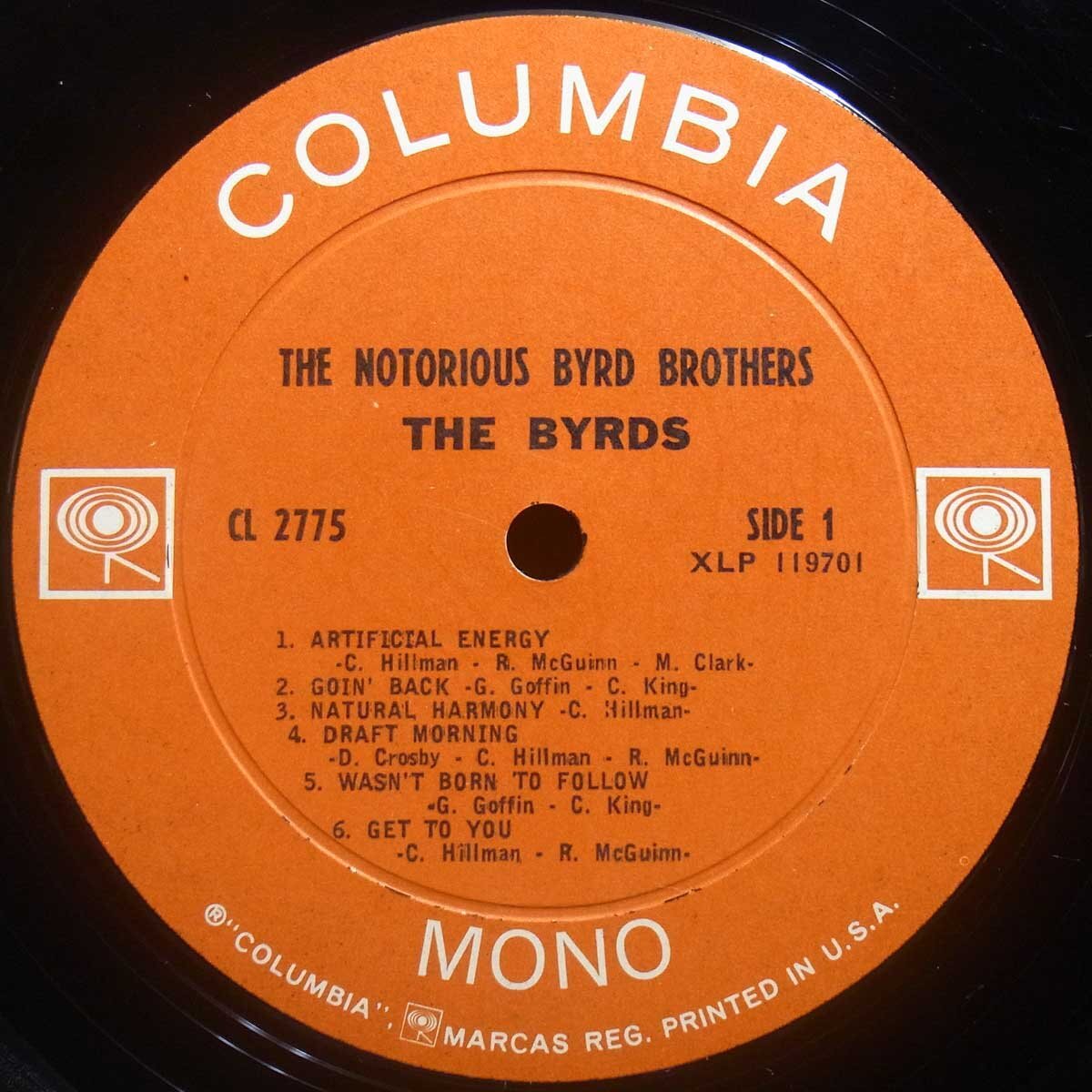 ◆激レア!Mono!片面溝有り!名盤!ダブル洗浄済!★Byrds, The(バーズ)『Notorious Byrd Brothers (1A/1A)』 USオリジLP #61757_画像3
