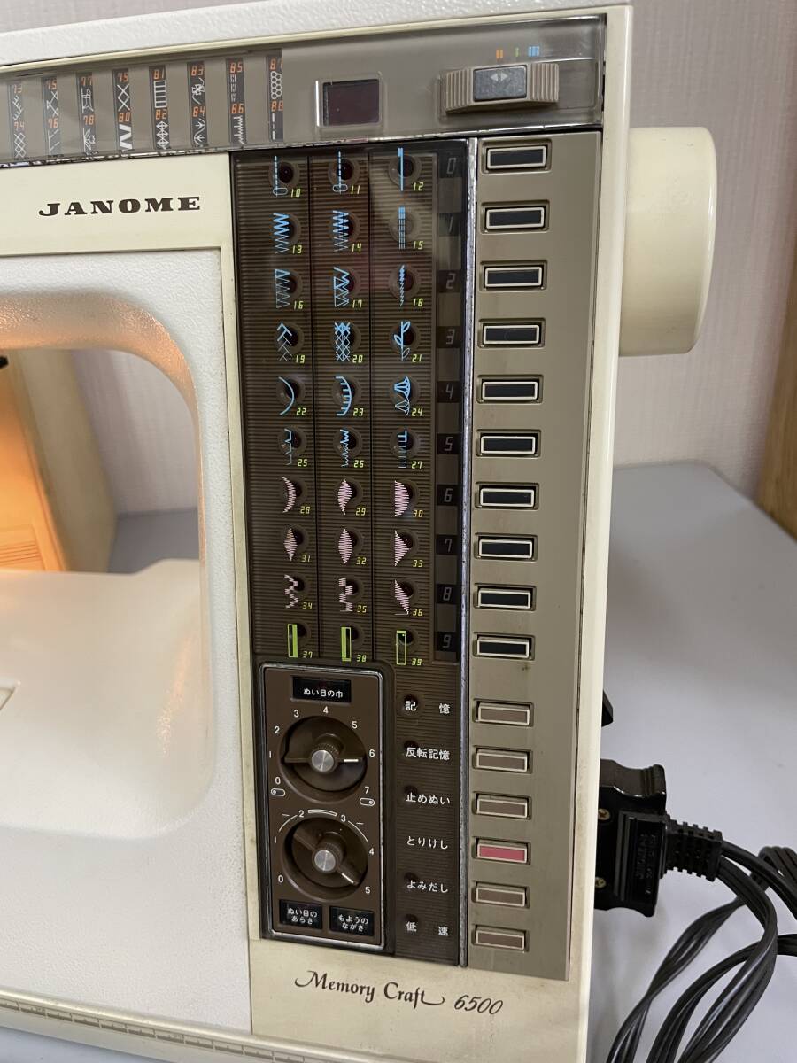 世μ1【ジャンクミシン】 JANOME ジャノメ MODEL 6500 ミシン Memory Craft メモリークラフト _画像7