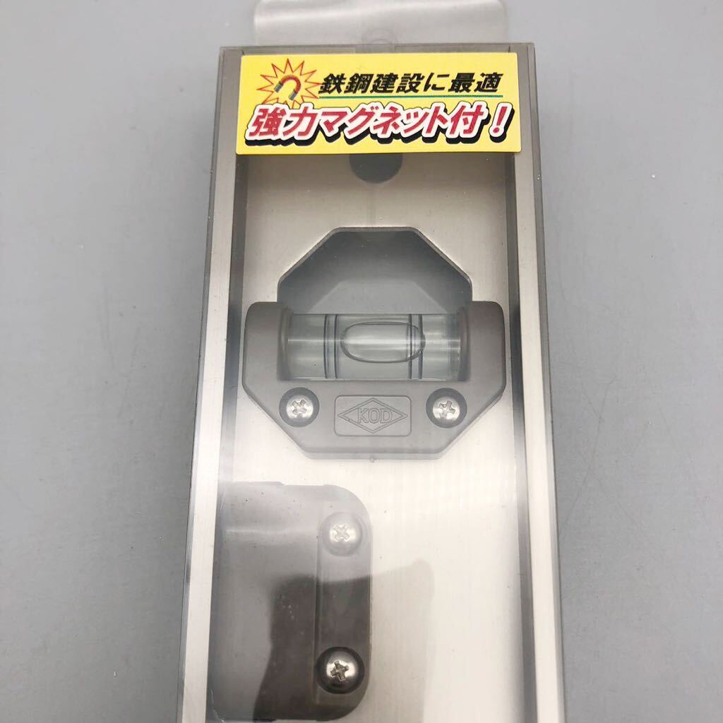 【新品 未使用】アカツキ製作所 アルミレベル L-160MQ 300mm KOD 強力マグネット付き 計測器 測定器 元箱付き 水平 垂直 鉄鋼 建設 日本製_画像3