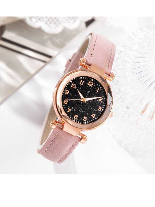 腕時計 レディース セット クオーツウォッチ ピンク 腕時計 懐中時計 スターリーダイヤル ビジネスカジュアルセット 6点:バング_画像4