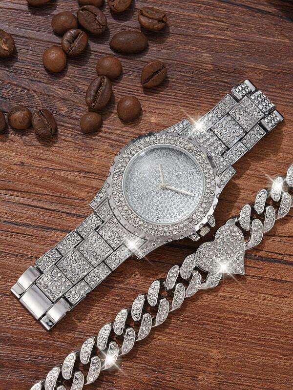 腕時計 レディース セット デザイナーズレディース腕時計 クオーツ 高級感のあるアロイスチールベルト ローズゴールド ウォッチ2本_画像4