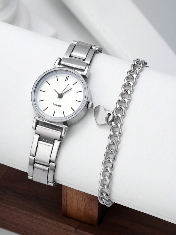 腕時計 ペアウォッチ カップルウォッチ カップル専用シルバー ステンレススチール クオーツ時計 2個セット、トレンディなデザイン、_画像7