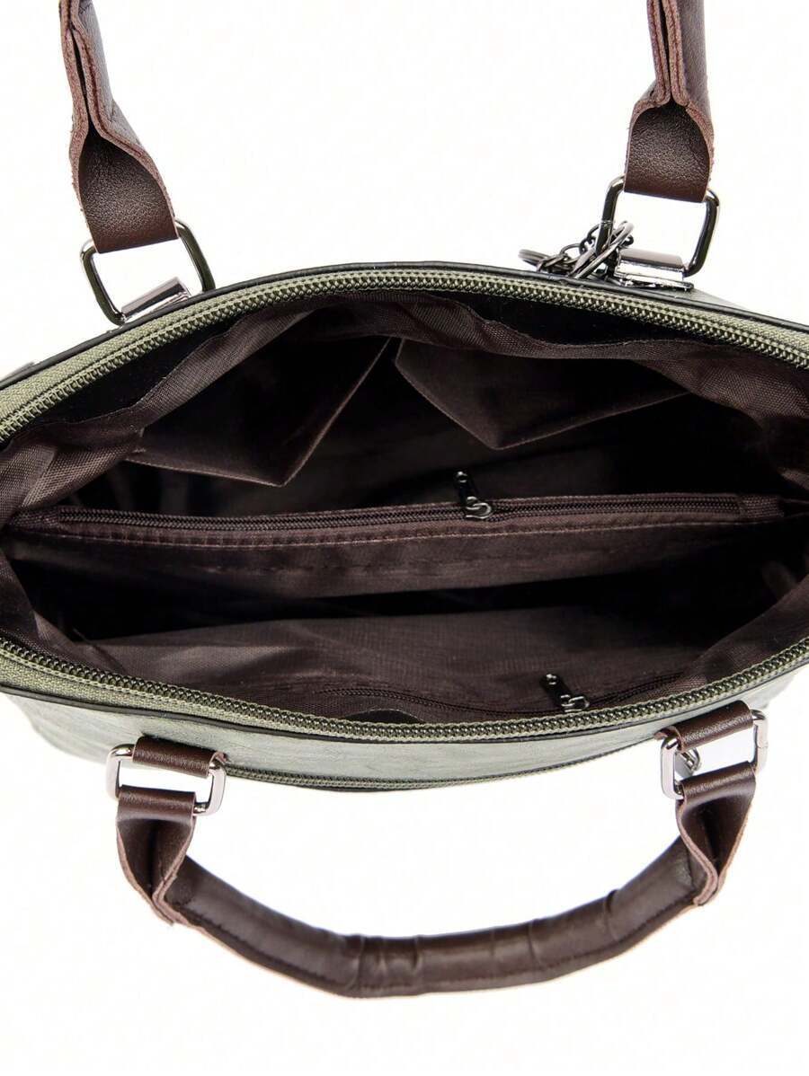 レディース バッグ セット ４点セット：ソリッドカラーのショルダーバッグ、ハンドバッグ、クロスボディバッグ、財布とタッセル付き動物_画像6