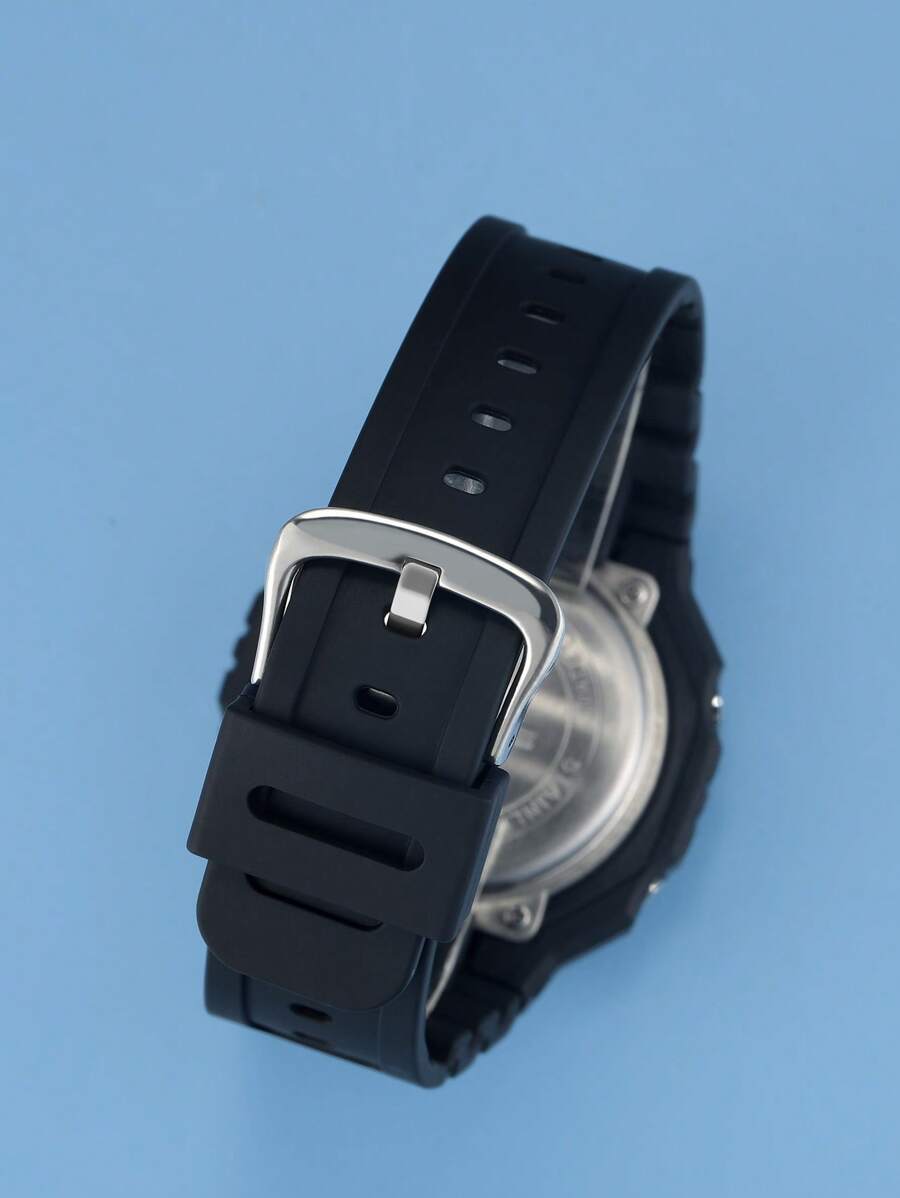 腕時計 メンズ デジタル 男性用腕時計 1個 サンダトップブランド 字型クォーツ腕時計、デジタル表示、防水・アウトドアスポーツに適_画像5