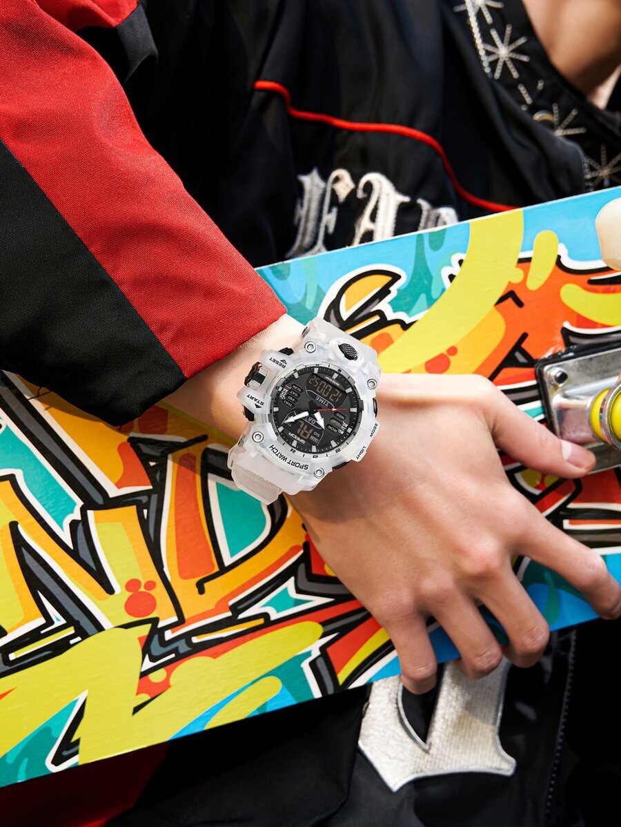 腕時計 メンズ デジタル 男性用腕時計 、トップクオリティのウォッチ、5気圧防水スポーツ腕時計、デジタル＆ファッションクォーツ時計_画像2