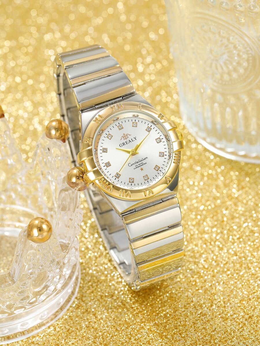 腕時計 レディース クォーツ 丸型針式クオーツ時計、防水、ホリデイに最適_画像1