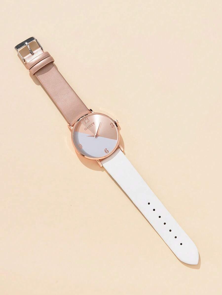 腕時計 レディース セット 合金チェーンブレスレット付き女性用ストラップクオーツ腕時計2個セット_画像1