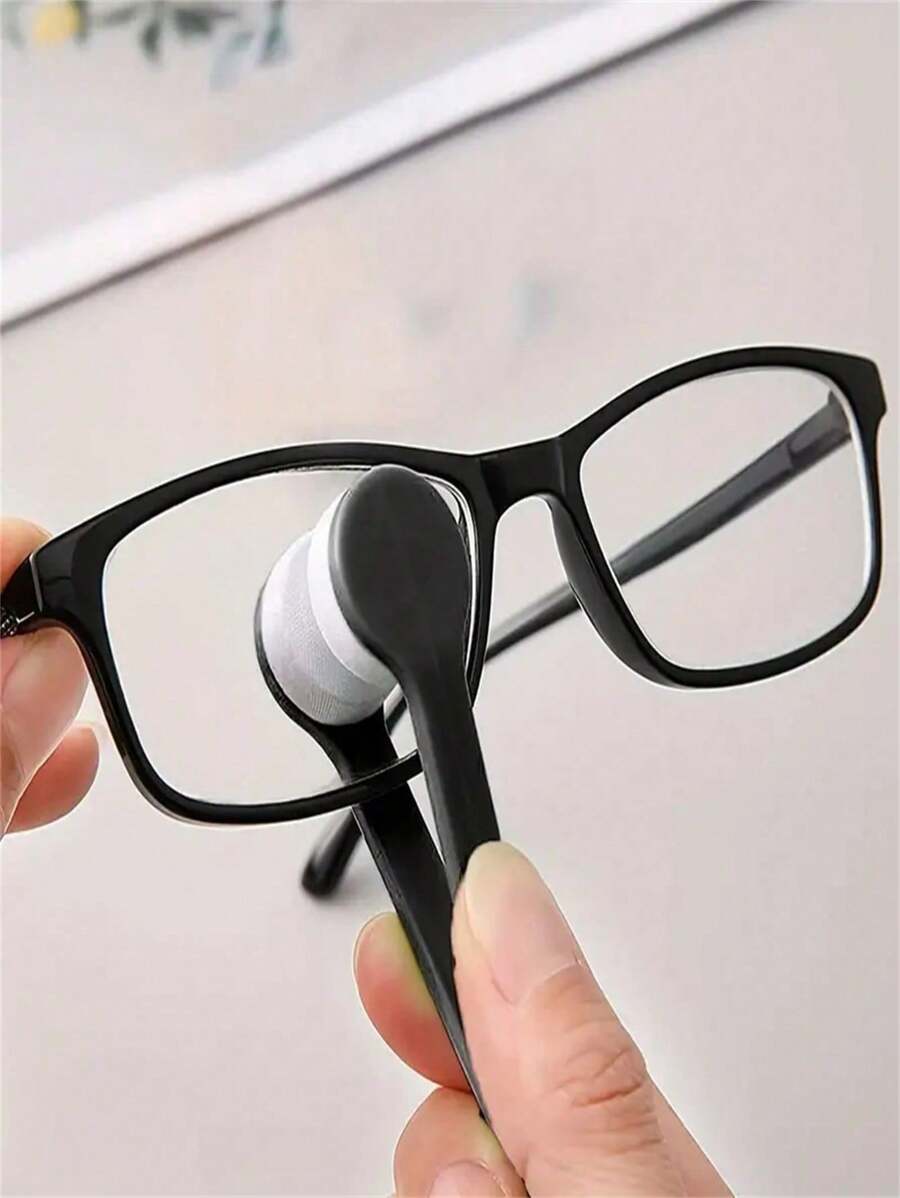レディース アクセサリー メガネorアクセサリー ポータブル多機能眼鏡サングラス拭き掃除ブラシクリーナー1個_画像1