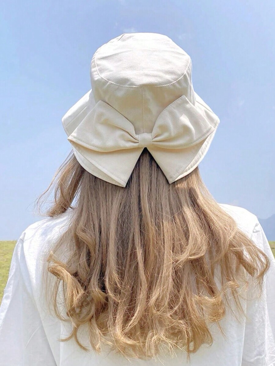 レディース アクセサリー 帽子 女性用ファッションワイドブリムハット、リボンノット付き、夏のビーチや釣り、またはデイリーウェアに最_画像2