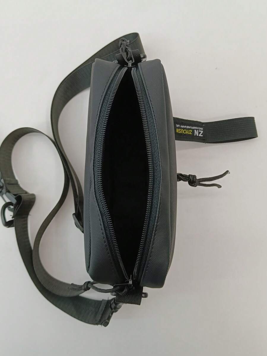 メンズ バッグ ショルダーパック マルチ機能 ソリッドカラー バッグ、コインケース付き、カジュアルな肩掛け、スリングバッグ、クロス_画像3