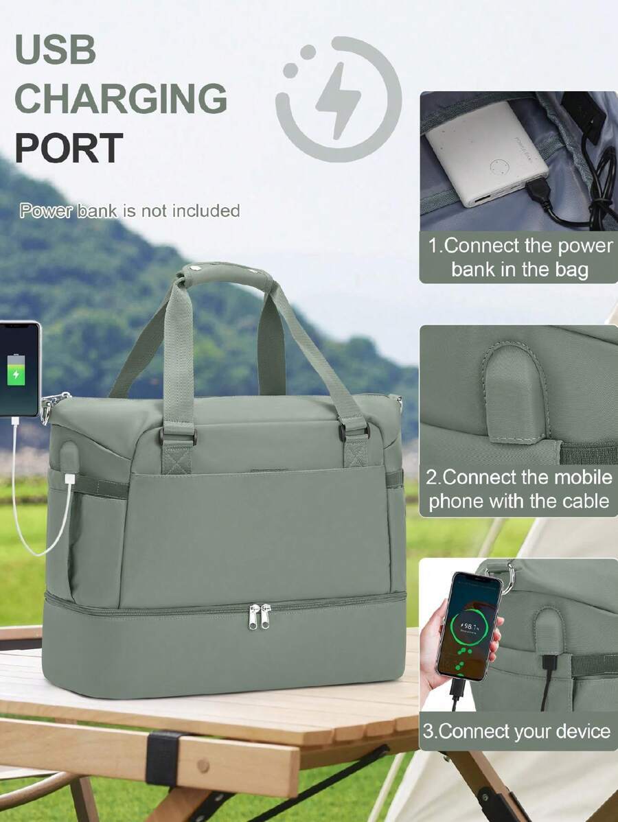 メンズ バッグ セット 旅行鞄セット 週末 、ジム用鞄、 トートバッグ、ダッフルバッグ、ハンドバッグ、旅行用収納バッグ付きジ_画像3
