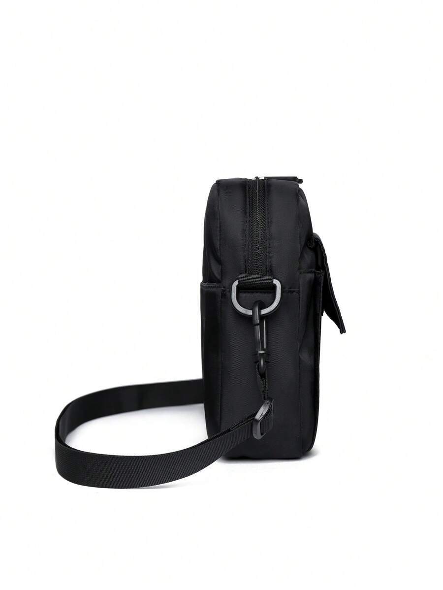 メンズ バッグ ショルダーパック 刺繍デザインの スポーティーなシンプルなスリングバッグ、軽量で防水性のあるナイロンシングルショル_画像1