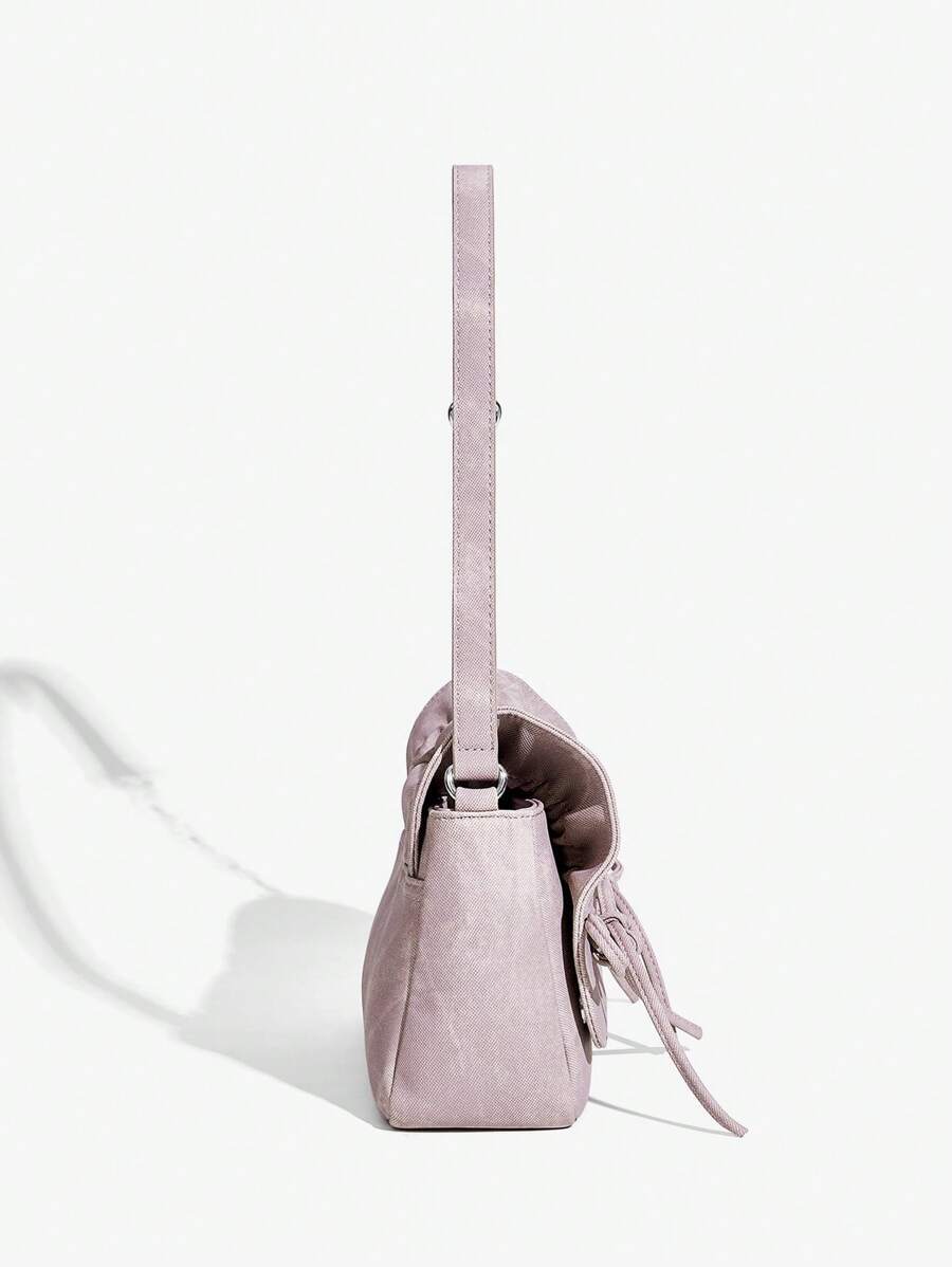レディース バッグ ショルダーバッグ 女性用ショルダーバッグ、2スタイル、ピンク、ストリートスタイル、デニム素材、音楽フェスティバ_画像2