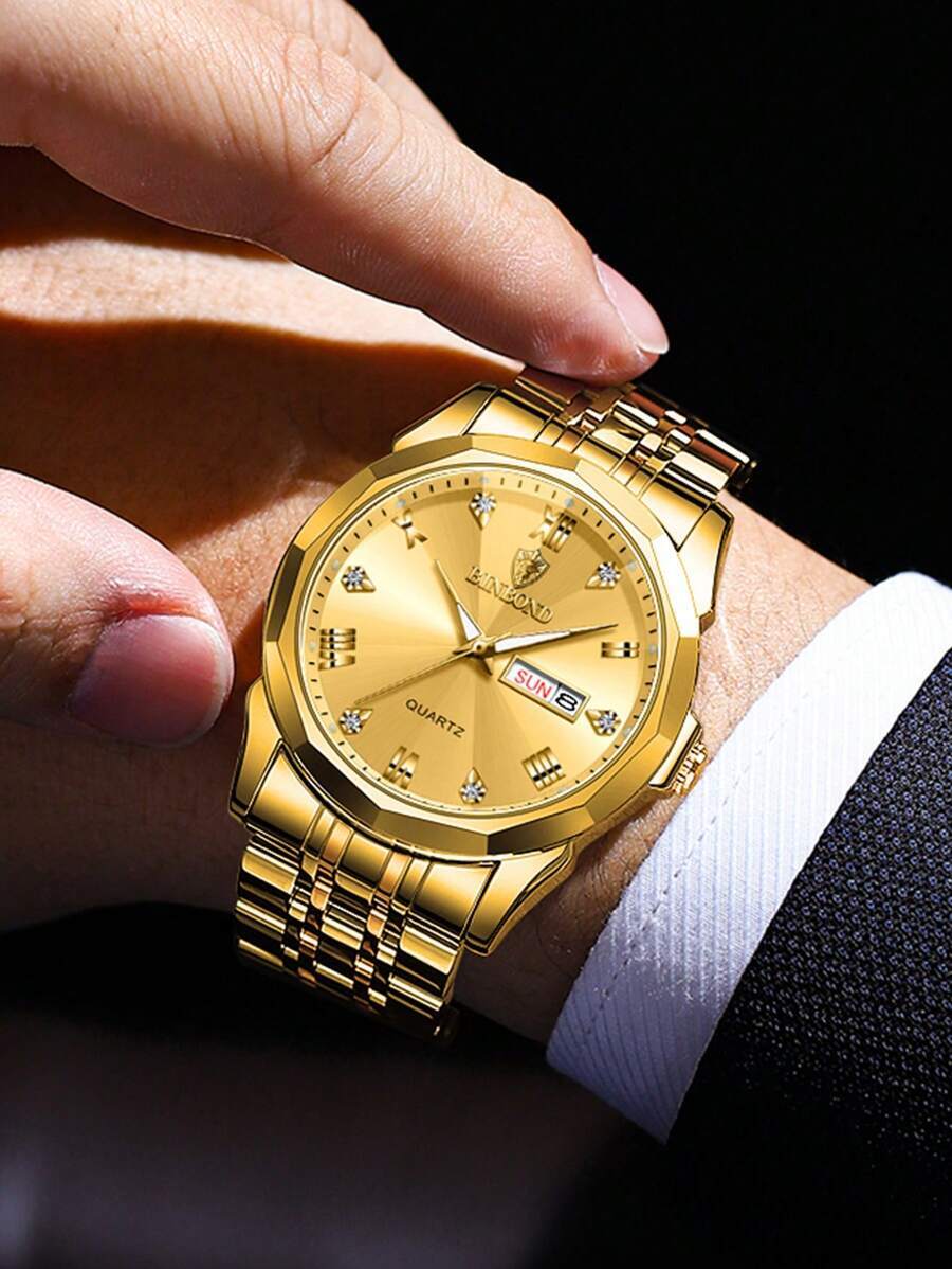 腕時計 メンズ クォーツ ビジネス 時計 アナログ メンズ腕時計 ステンレス ダイヤモンド付き ラグジュアリー_画像2