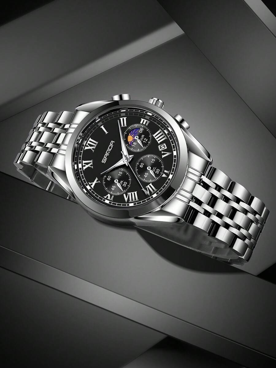 腕時計 メンズ クォーツ トップブランド高級メンズクオーツ時計 クリエイティブデザイン ビジネス用防水腕時計 男性用ウォッチ スポ_画像1