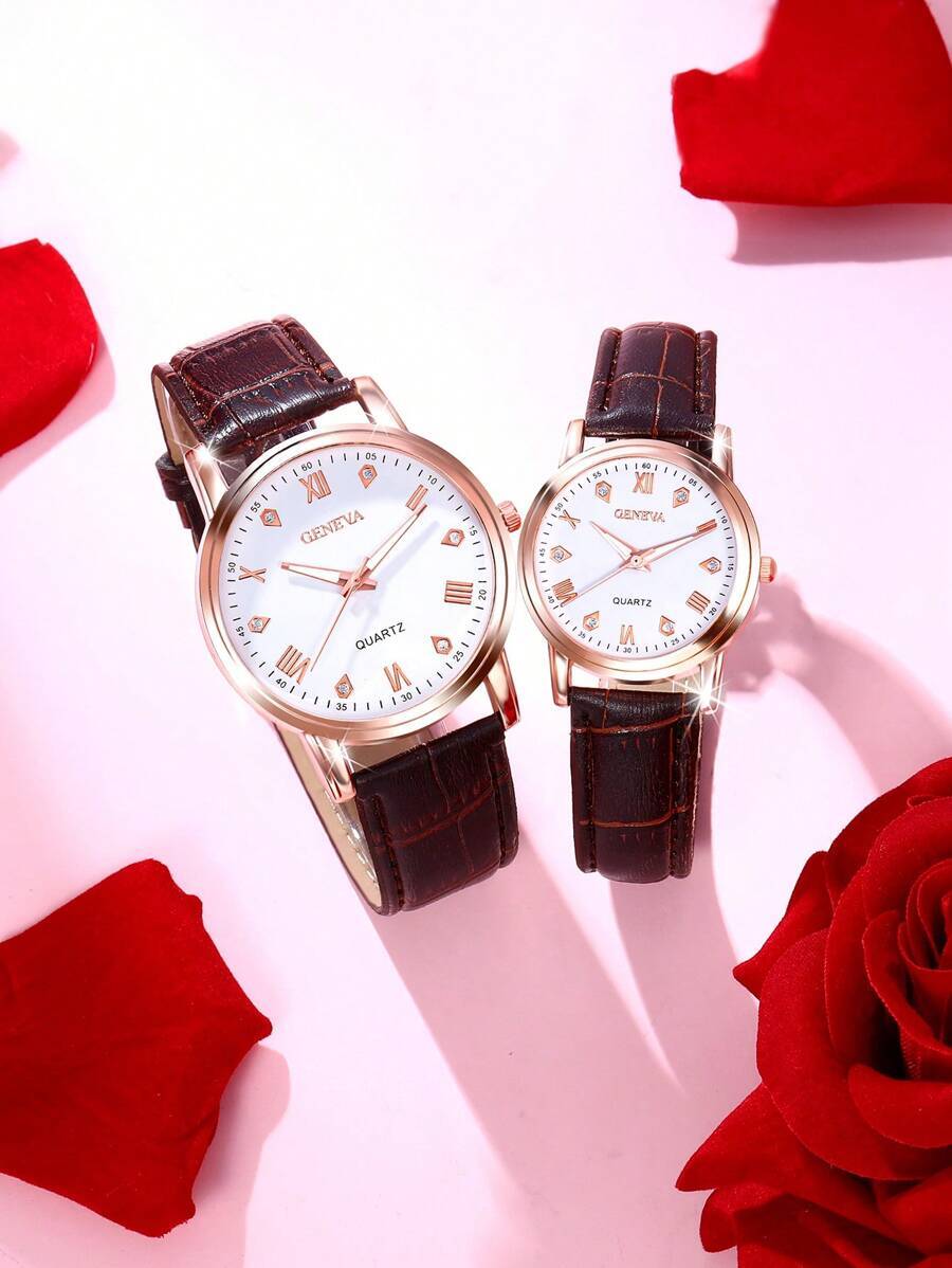 腕時計 ペアウォッチ カップル用腕時計 2個セット、バレンタインデーのギフトにも最適、カジュアルクオーツ腕時計_画像3