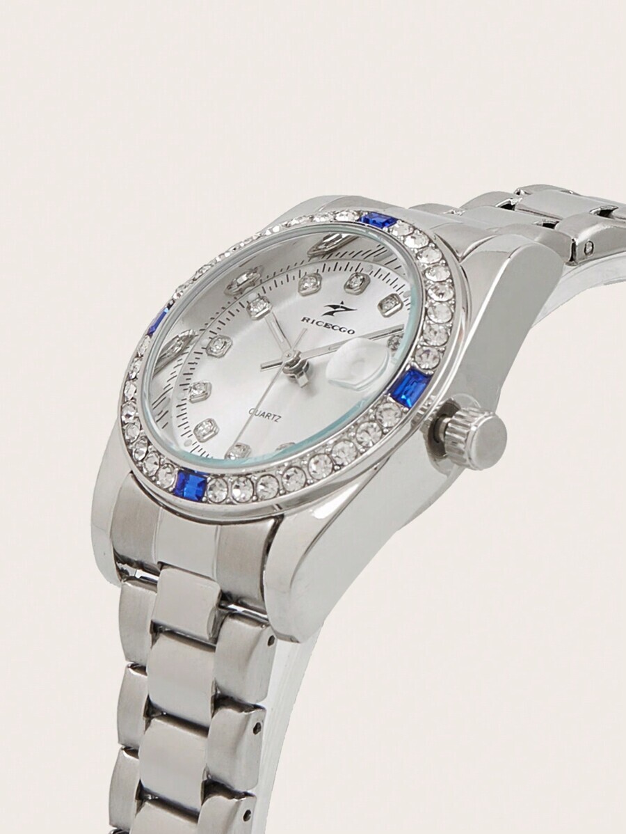 腕時計 レディース クォーツ 女性用クラシック ラインストーン クオーツ腕時計、日常着用やギフトに最適 1個_画像1