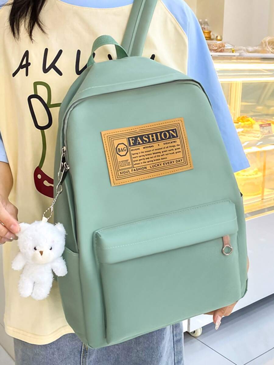 レディース バッグ セット 4 1 レディース バックパックセット、女の子用トレンディなスクールバッグ、大容量防水旅行バックパッ_画像4